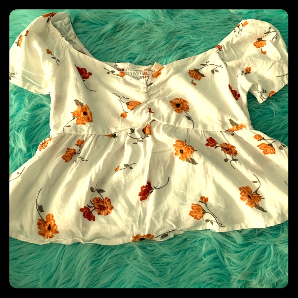 floral off the shoulder top